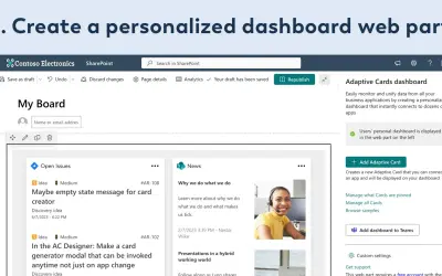 Personal dashboard by adenin for Microsoft 365 — screenshot