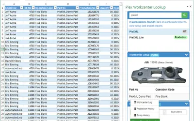 Plex WorkCenter Lookup for Microsoft 365 — screenshot
