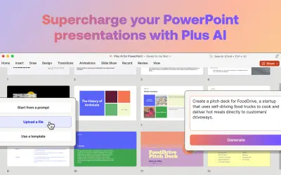 Plus AI For PowerPoint for Microsoft 365 — screenshot