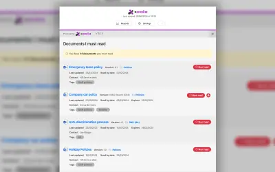 Policy management software - Xoralia for Microsoft 365 — screenshot