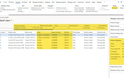 Product attribute search for Microsoft 365 — screenshot