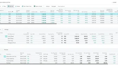 Production Order Cost Calculation for Microsoft 365 — screenshot