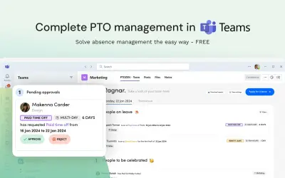 PTOZEN for Microsoft 365 — screenshot