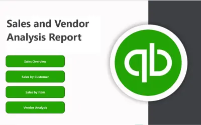Quickbooks Sales and Vendor Analysis for Microsoft 365 — screenshot