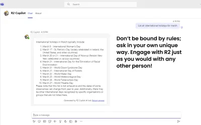 R2 Copilot for Microsoft 365 — screenshot