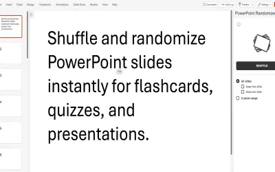 Randomizer for PowerPoint for Microsoft 365 — screenshot