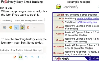 ReadNotify Easy Email Tracking for Microsoft 365 — screenshot