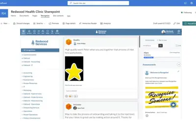 Recognize for Sharepoint - social employee recognition & rewards for Microsoft 365 — screenshot