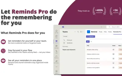 Reminds Pro for Microsoft 365 — screenshot