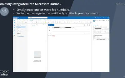 Retarus Fax for Outlook Add-In for Microsoft 365 — screenshot