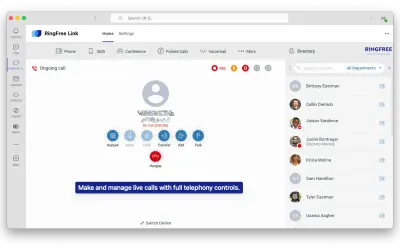 Ringfree Link for Microsoft 365 — screenshot