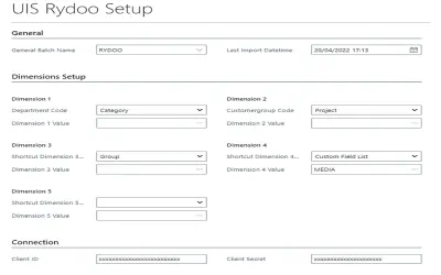 Rydoo Connector for Microsoft 365 — screenshot