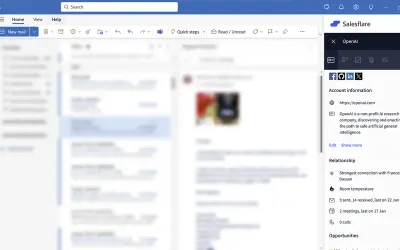 Salesflare CRM for Outlook for Microsoft 365 — screenshot
