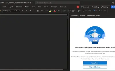 Salesforce Contracts Connector for Word for Microsoft 365 — screenshot