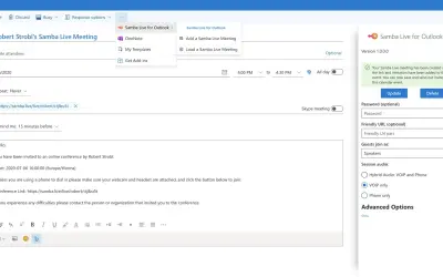 Samba Live for Outlook for Microsoft 365 — screenshot