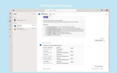 SAP Concur for Microsoft 365 — screenshot