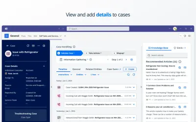 SAP Sales and Service Cloud for Microsoft 365 — screenshot