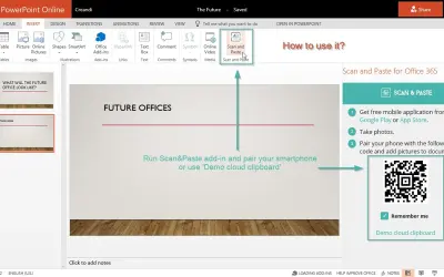 Scan&Paste for Office 365 for Microsoft 365 — screenshot