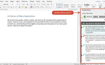Scrible Writer for Microsoft 365 — screenshot