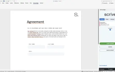 Scrive eSign for Microsoft Office 365 for Microsoft 365 — screenshot