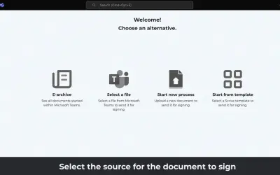 Scrive eSign for Microsoft Teams for Microsoft 365 — screenshot