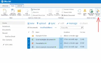 Send as Email for Microsoft 365 — screenshot
