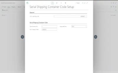 Serial Shipping Container Codes for Microsoft 365 — screenshot