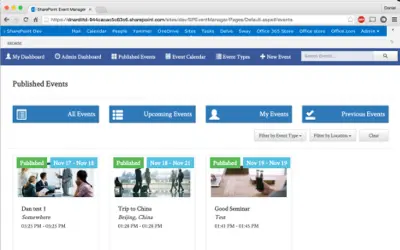 SharePoint Event Manager for Microsoft 365 — screenshot