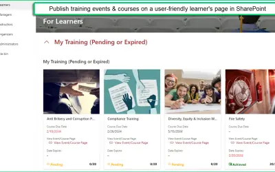 SharePoint|sapiens Employee Training Management for Microsoft 365 — screenshot