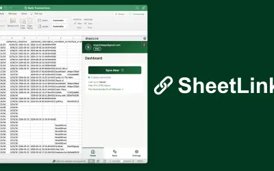 SheetLink - Sync Bank Transactions to Excel for Microsoft 365 — screenshot