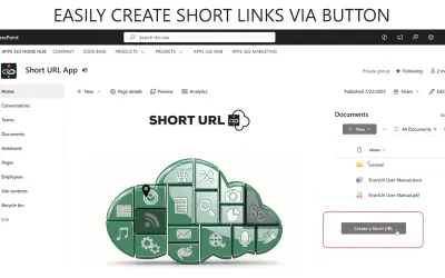 Short URL App for Microsoft 365 — screenshot
