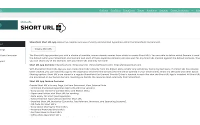 ShortUrl (Short Url, Tiny Links) for Microsoft 365 — screenshot