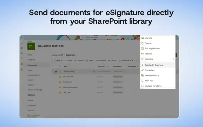 SignNow for SharePoint Online for Microsoft 365 — screenshot