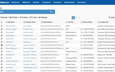 SigParser for Microsoft 365 — screenshot