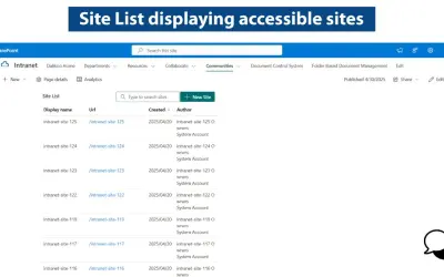 Site List for Microsoft 365 — screenshot