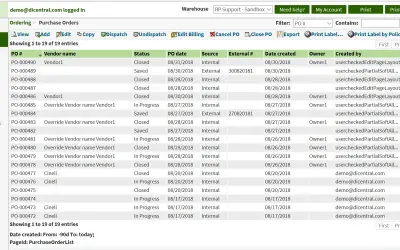 SmartTurn - DiCentral's On-Demand WMS for Microsoft 365 — screenshot