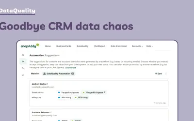 snapAddy LeadResearch for Microsoft 365 — screenshot