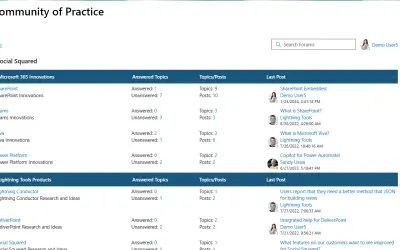 Social Squared Forums for Microsoft 365 — screenshot