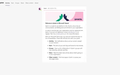 Spintr for Microsoft 365 — screenshot