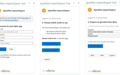 SpiraPlan Import/Export Tool for Microsoft 365 — screenshot