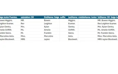 Split Names for Excel for Microsoft 365 — screenshot