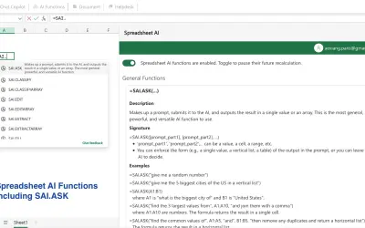 Spreadsheet AI for Microsoft 365 — screenshot