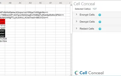 Spreadsheet Cell Conceal for Microsoft 365 — screenshot
