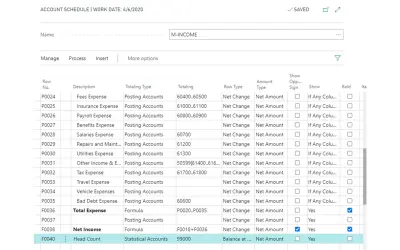 Statistical Accounts for Microsoft 365 — screenshot