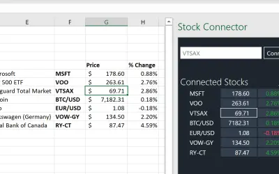 Stock Connector for Microsoft 365 — screenshot