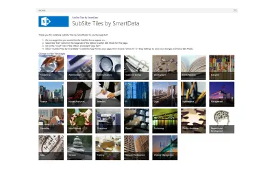 SubSite Tiles for Microsoft 365 — screenshot