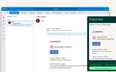 Supertext Translator for Outlook for Microsoft 365 — screenshot