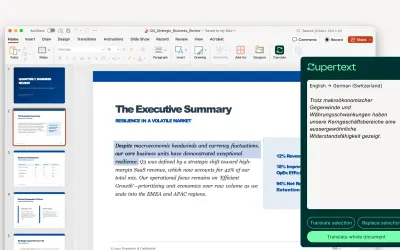 Supertext Translator for PowerPoint for Microsoft 365 — screenshot
