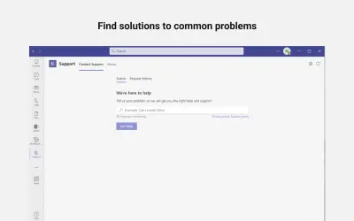 Support for Microsoft 365 — screenshot