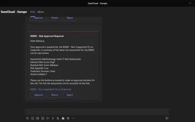 SureCloud - Europe for Microsoft 365 — screenshot